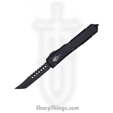 Microtech – 119-16S – Ultratech Hellhound Signature Series Automatic OTF Tanto Knife – Damascus