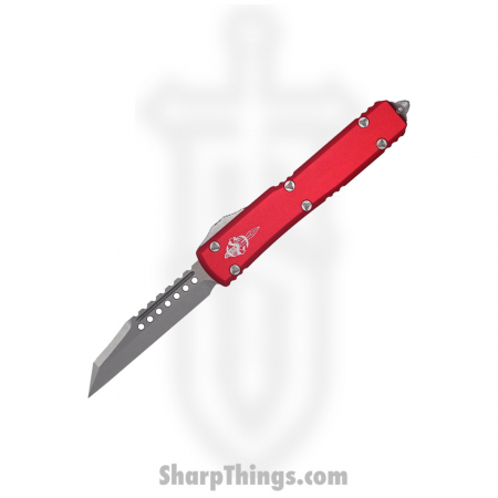 Microtech – 119W-10RDS – Ultratech Warhound Signature Series Automatic OTF Wharncliffe Knife – Red