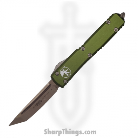 Microtech – 123-13OD – Ultratech Automatic OTF Tanto Edge Knife – OD Green and Bronze