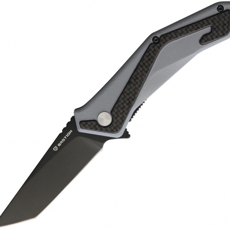 Bastion – BSTN2421 – Sigma Linerlock Pocket Knife – Carbon Fiber D2 – Black and Grey