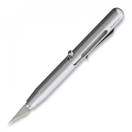 Bastion – BSTN255S – Pen-Style Retractable Precision Blade – Aluminum – Gray