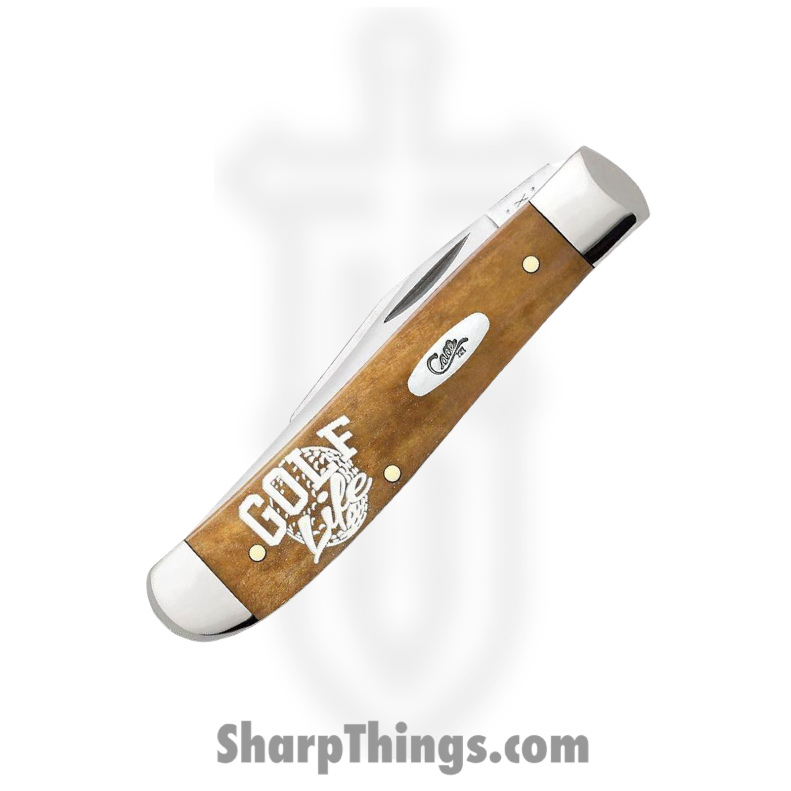 Case Cutlery - CA27820 - Mini Trapper Golf Gift Set - Folding Knife - Tru-Sharp Stainless Polished Clip Point - Antique Bone - Brown - Image 3