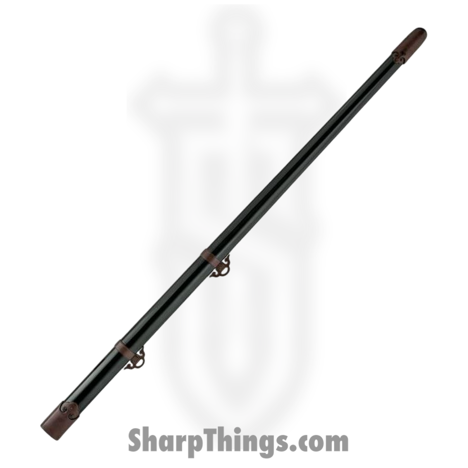 Dragon King - DRK13790 - Gluttony Two Hand Sword - Fixed Blade Knife - Carbon Steel Satin Spear Point - Cord Wrapped - Brown - Image 2