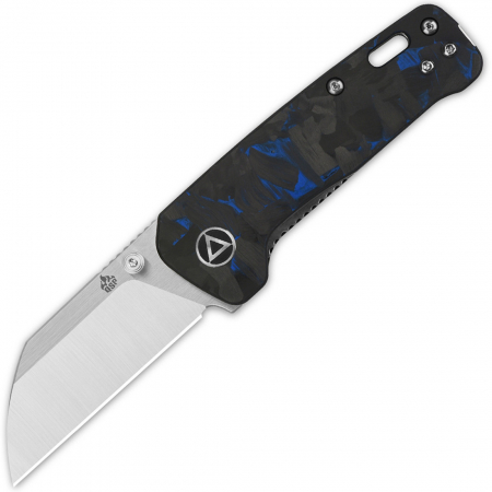 QSP – QS130XSD1 – Mini Penguin Folding Knife – 14C28N G10 CF – Two Tone Black and Blue