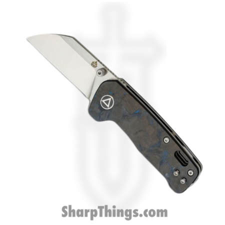 QSP – QS130XSD1 – Mini Penguin – Folding Knife – 14C28N Satin Sheepsfoot – Carbon Fiber – Black/Blue