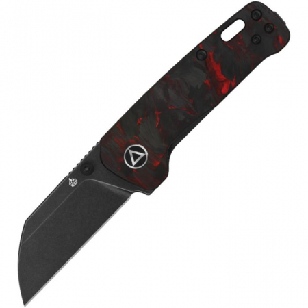 QSP – QS130XSE2 – Mini Penguin Folding Knife – 14C28N Carbon Fiber – Red