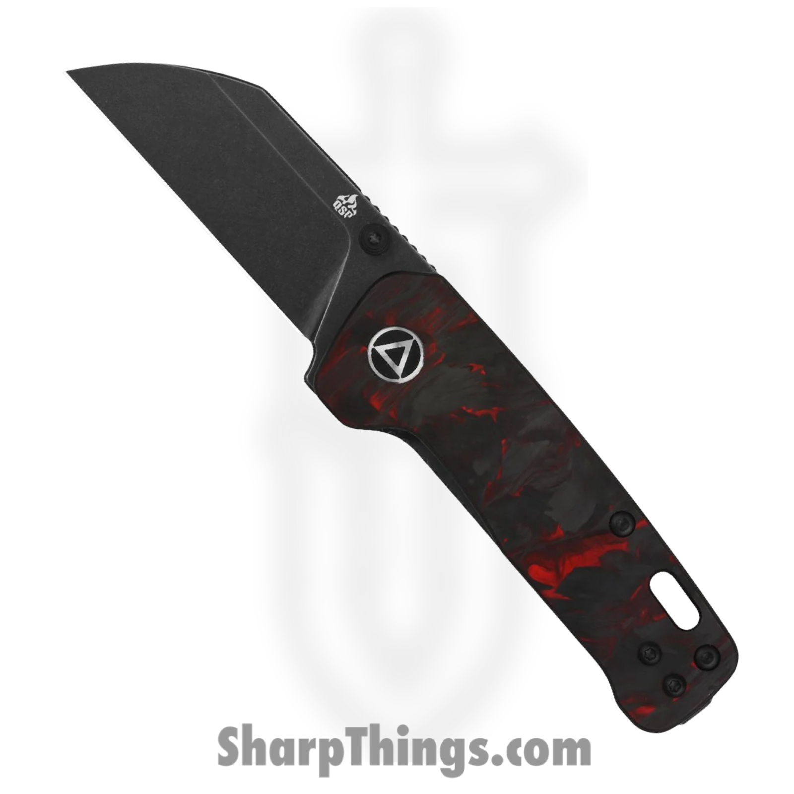 QSP - QS130XSE2 - Mini Penguin - Folding Knife - 14C28N Coated Sheepsfoot - Carbon Fiber - Black/Red