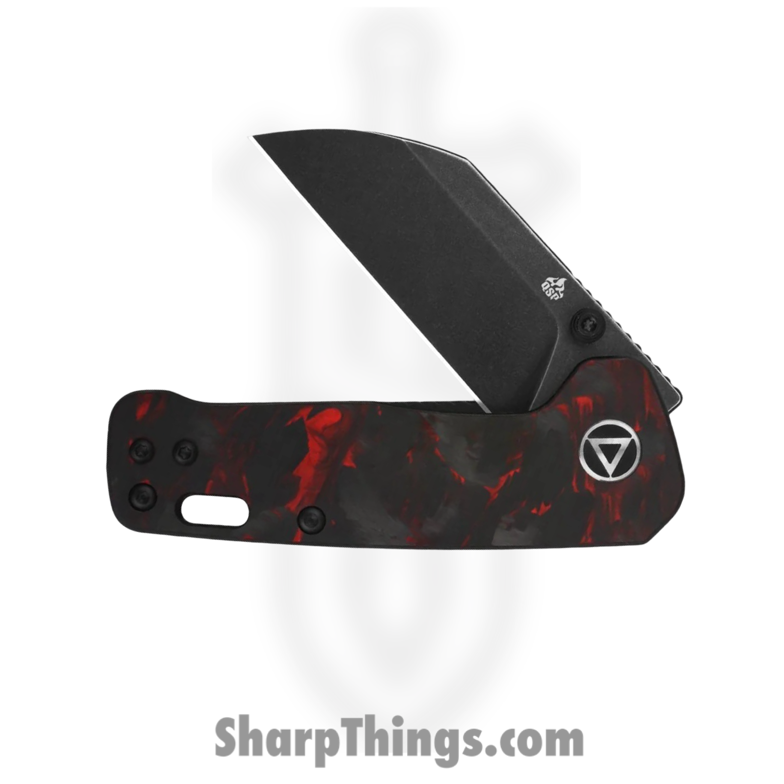QSP - QS130XSE2 - Mini Penguin - Folding Knife - 14C28N Coated Sheepsfoot - Carbon Fiber - Black/Red - Image 3
