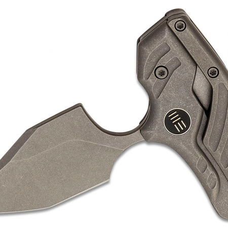 We Knife Co Ltd – WE21036B2 – Typhoeus Folding Push Dagger – CPM-20CV Stonewash – Titanium