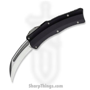 Heretic Knives – H060-2A – Roc- Curved OTF Automatic – Magnacut Stonewash – Black