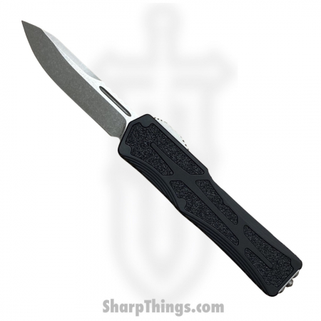 Heretic Knives – H039-2A – Colossus – Clip point Auto OTF – Stonewash CPM Magnacut – Black