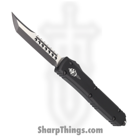 Microtech – 119-1TS – Ultratech Signature Series – OTF Auto – M390 Two Tone Hellhound – 6061-T6 Aluminum – Black