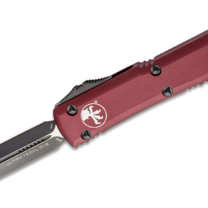 Microtech – 122-1MR – Ultratech Automatic OTF D/E Dagger Knife – Merlot Red and Black