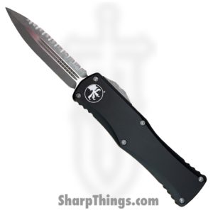 Microtech – 702-12AP – Hera Double Edge Full Serrated Apocalytpic Automatic Knife – Black