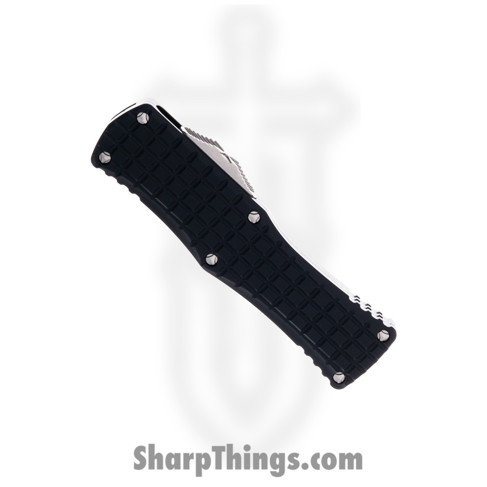 Microtech - 703-10FRS - Hera - OTF Auto - M390 Stonewash Drop Point - 6061-T6 Aluminum/Frag - Black - Image 3