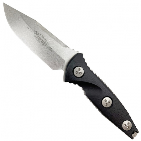 Microtech – 93M-10 – Socom Alpha Mini Warcom Standard Stonewash Fixed Blade Knife – Black