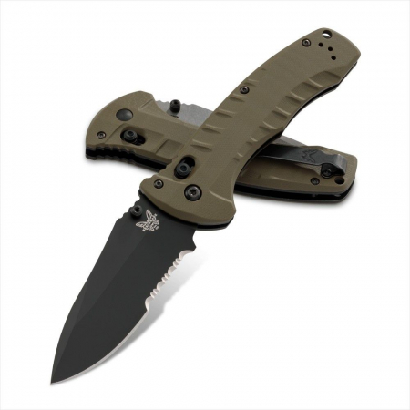 Benchmade – 980SBK – Turret – Folding Knife – S30V Coated Drop Point P/S – G10 – Tan