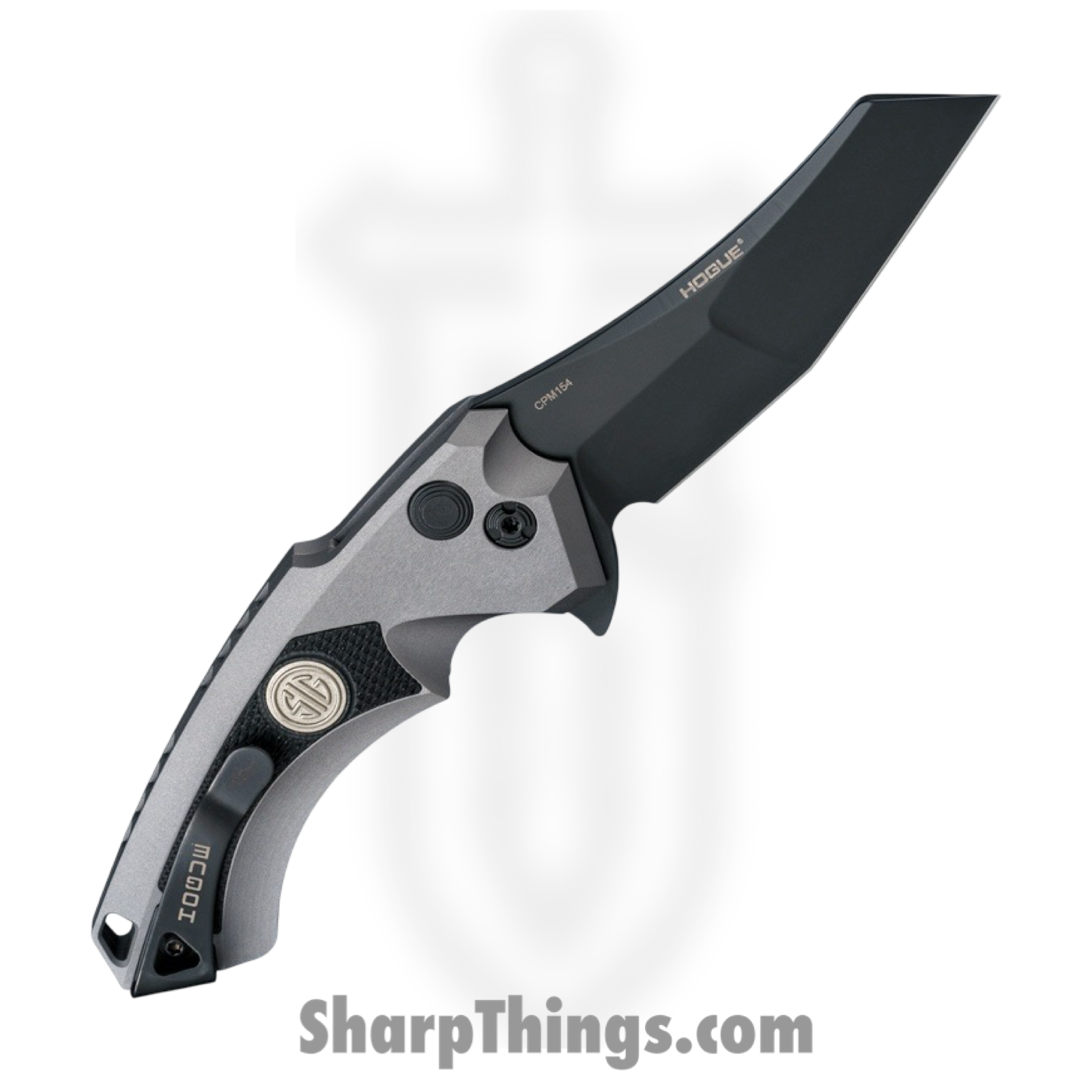 Hogue Knives - 36562 - Elishewitz X5 SIG Emperor Scorpion - Folding Knife - CPM 154 Coated Modified Wharncliffe - 6061-T6 Aluminum/G10 - Grey/Black - Image 2
