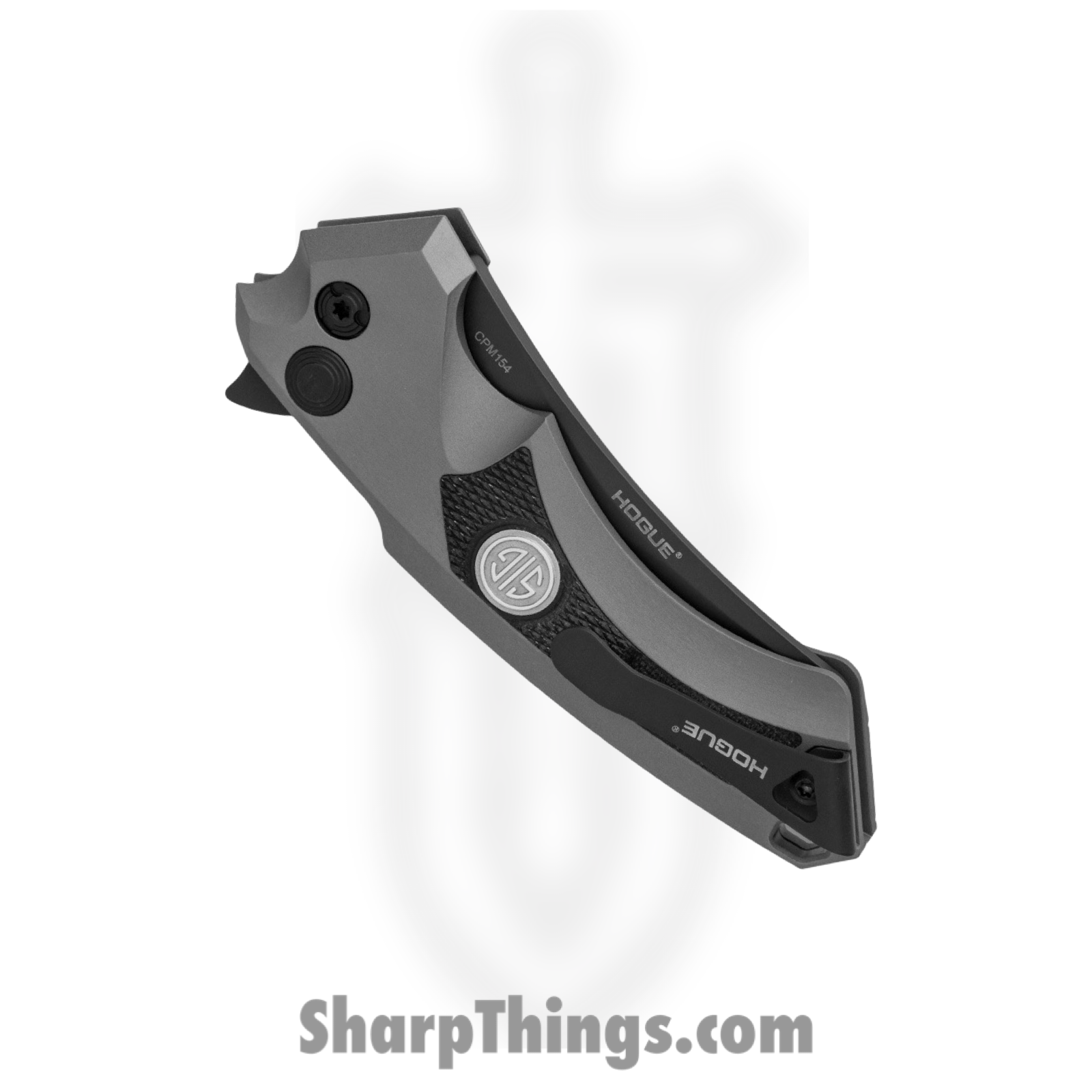 Hogue Knives - 36562 - Elishewitz X5 SIG Emperor Scorpion - Folding Knife - CPM 154 Coated Modified Wharncliffe - 6061-T6 Aluminum/G10 - Grey/Black - Image 4