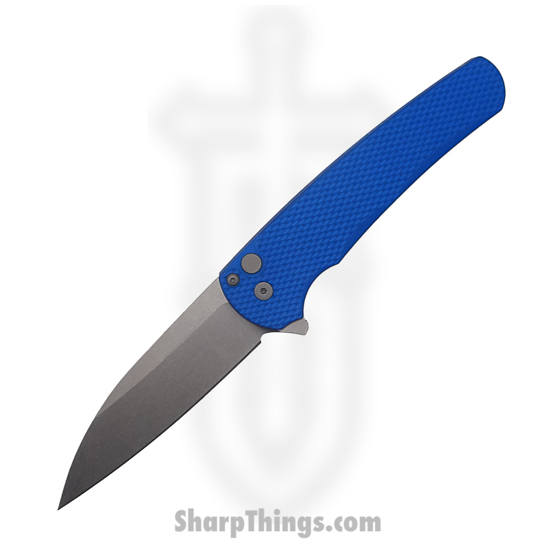 ProTech - 5305-BLUE - Malibu Flipper Knife -Stonewash Magnacut - Wharncliffe  - Textured Blue - Sharp Things OKC