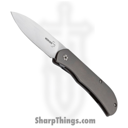 Boker Plus – BOP01BO134 – Exskelibur II – Folding Knife – D2 Satin Spear Point – Titanium – Gray