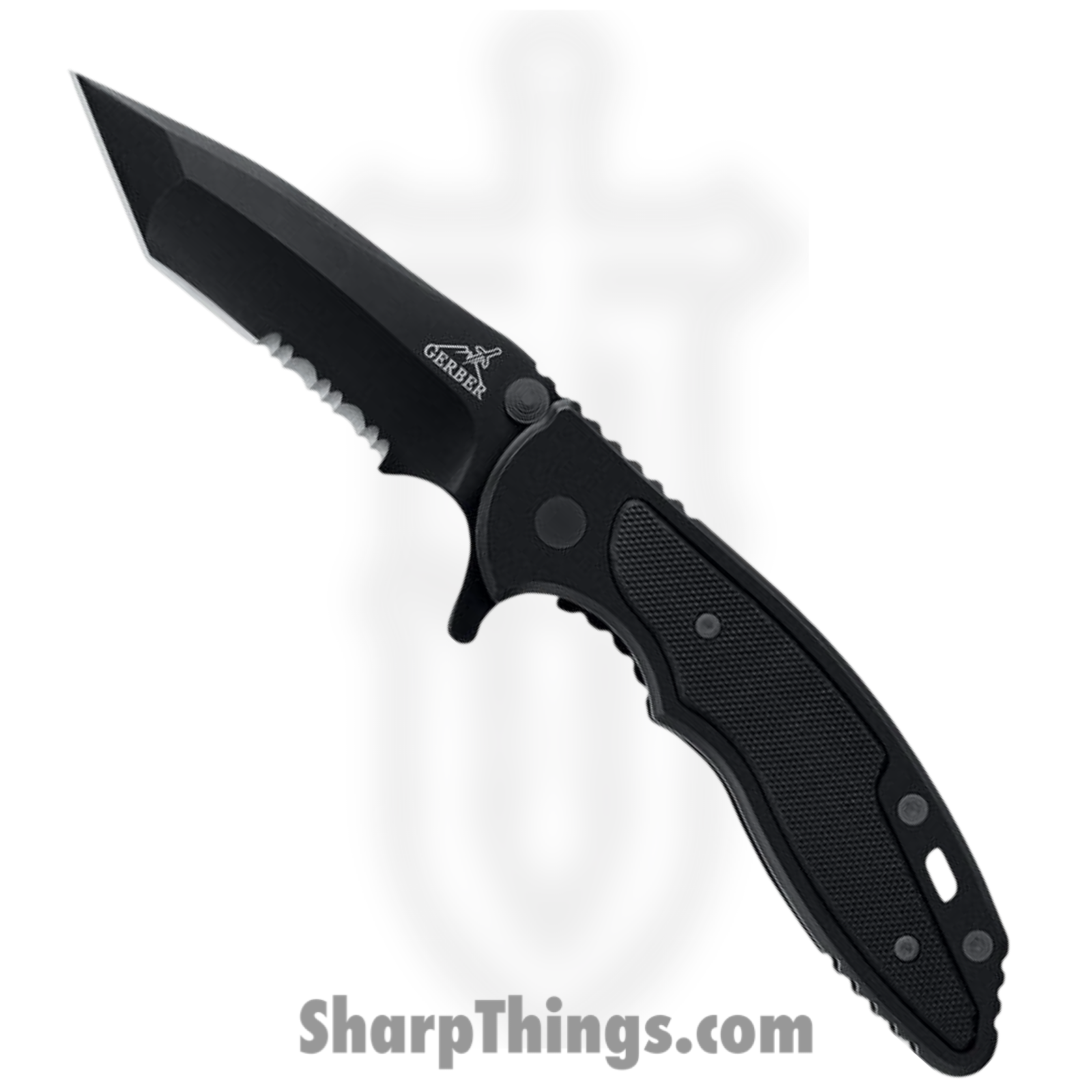 Gerber - G1586 - Torch II - Folding Knife - Stainless Coated Recurve Tanto - Stainless G10 Onlay - Black