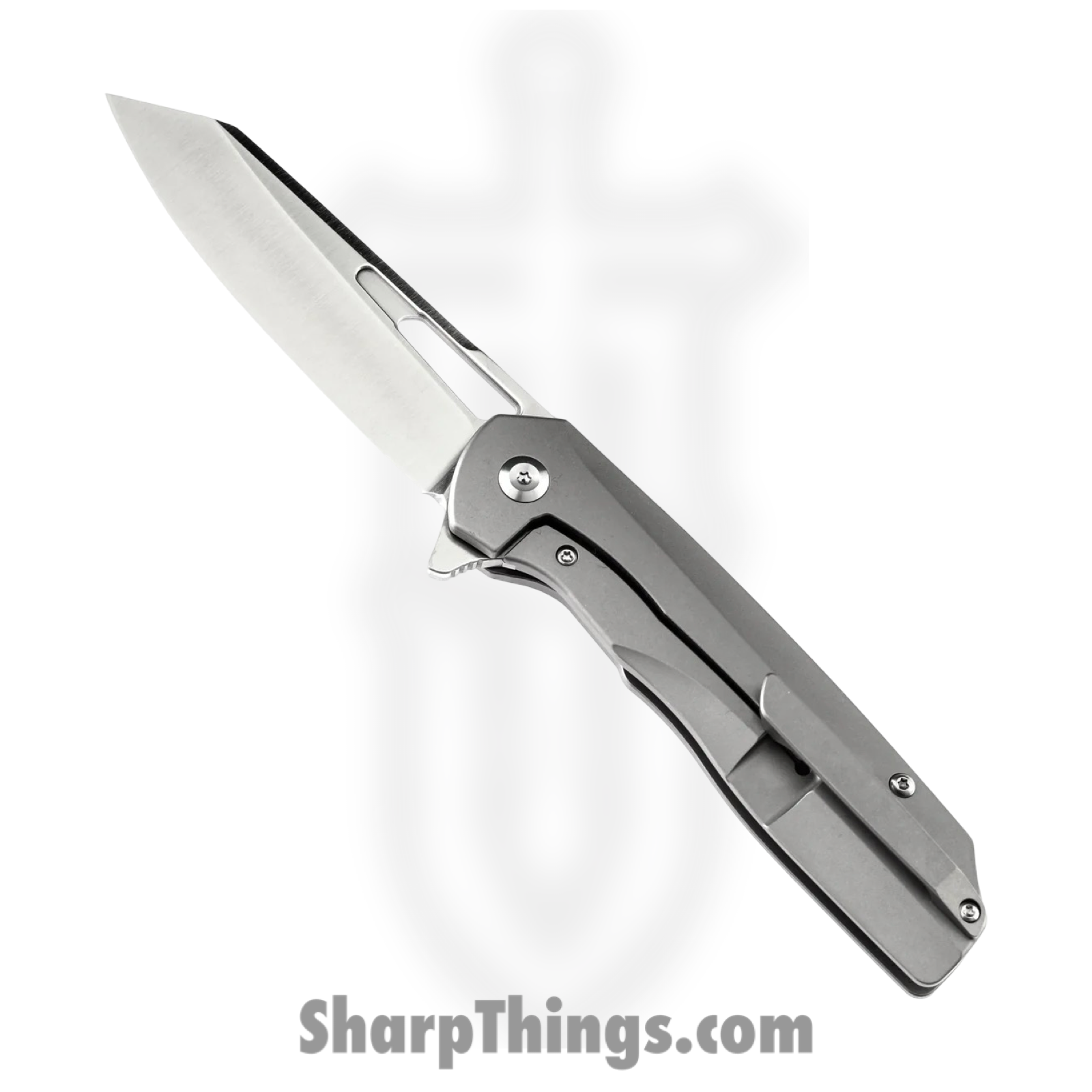 Kansept Knives - K1006L6 - Shard Framelock Satin Folding Knife - CPM S35VN Titanium Junglewear CF Inlay - Blue - Image 2
