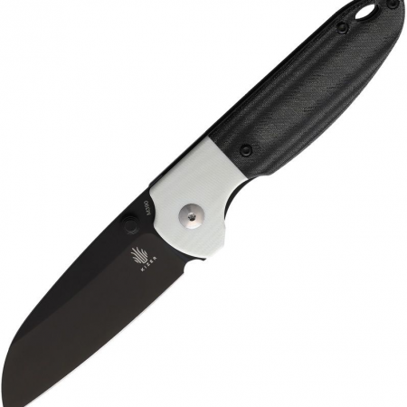 Kizer – KIV3575A2 – Deviant – Folding Knife – M390 Stonewash Coated Sheepsfoot – G10|Micarta – Black|White