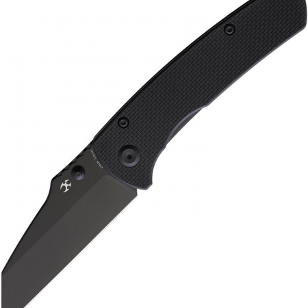 Kansept Knives – KT1015A1 – Main Street Linerlock Wharncliffe Folding Knife – 154CM G10 – Black
