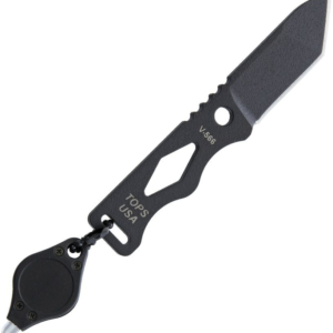 TOPS – TPCHI01 – Chico Neck Knife – Coated 1095 Carbon Steel – Black
