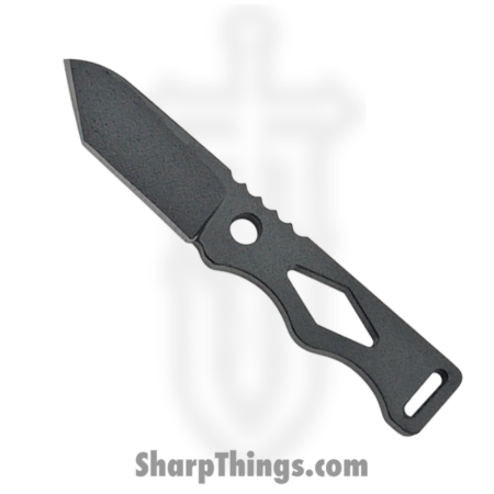 Tops – TPCHI01 – Chico Neck Knife – Fixed Blade Knife – Coated 1095 Carbon Steel  Tanto – Skeletonized – Black