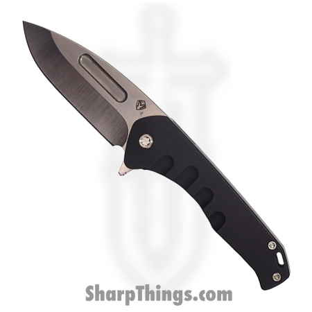 Medford Knife – MKFF2064TD-42PV-T5CP-Q4 – Praetorian Swift FL Flipper – S45VN Tumbled Drop Point – Black Handle