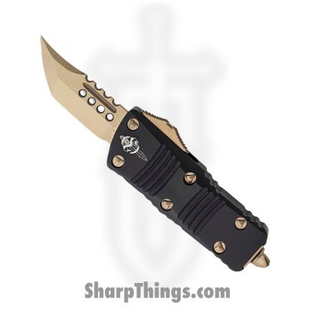 Microtech – 819-13S – Mini Troodon Bronze Hellhound Automatic Knife – Black