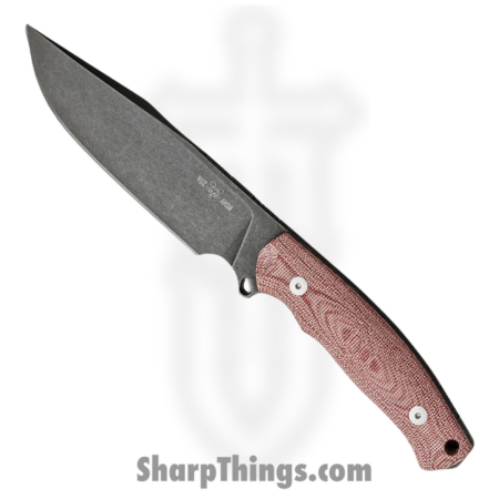 GiantMouse – GMF4-RED-PVD – GMF4-RED CANVAS PVD – Fixed Blade Knife – N690 PVD Stonewash – Canvas Micarta – Red