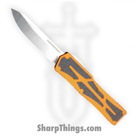 Heretic Knives – H039-2A-ORG – Colossus – Clip point Auto OTF – Stonewash CPM Magnacut – Orange