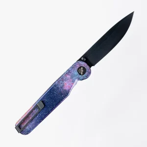 Tactile Knife Co. – 20-RT-MCDS-TTDS – Deep Space Rockwall Thumbstud – Milled Titanium – DLC Magnacut – Deep Space