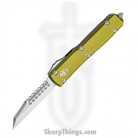 Microtech – 119W-10ODS – Ultratech Warhound Signature Series Wharncliffe Automatic Knife – Aluminum – OD Green