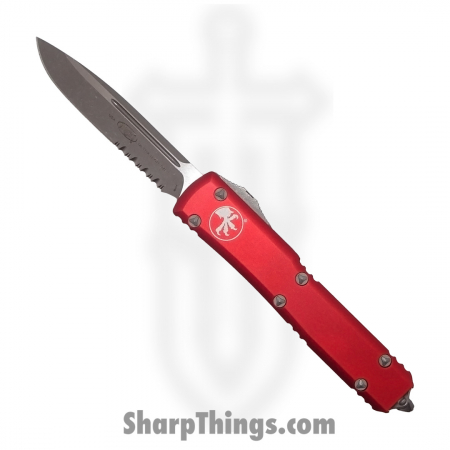 Microtech – 121-11APRD – Ultratech S/E Apocalyptic Partial Serrated Automatic Knife – Red