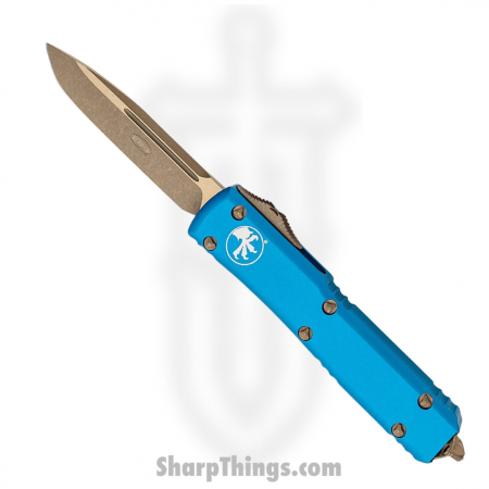 Microtech – 121-13APBL – Ultratech Automatic OTF Apocalyptic Drop Point – Aluminum – Blue