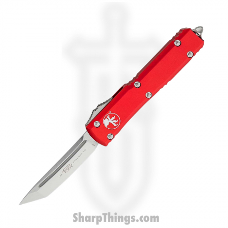 Microtech – 123-4RD – Ultratech Tanto Edge Automatic OTF Satin Knife – Aluminum – Red
