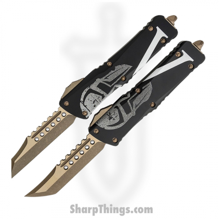 Microtech – 219-13SETMLS – Combat Troodon Hellhound and Warhound Labe Set – Apocalyptic Bronze and Black