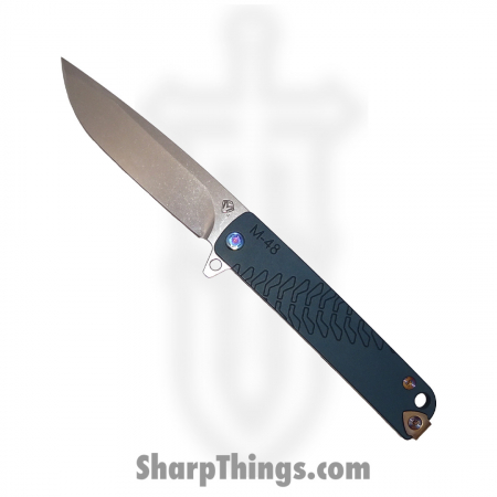 MK2124TQ-44TM-TFCF-Q4 – M-48 Hybrid Flipper Knife – Tumbled S45VN PVD – Blue