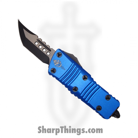 Microtech – 819-1BLS – Troodon Mini Signature Series Hellhound Tanto Blade Knife – Blue