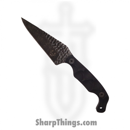 Stroup Knives – B5-BLACK-G10 – Bravo 5 Full Tang Drop Point Fixed Blade Knife – 1095 G10 – Black