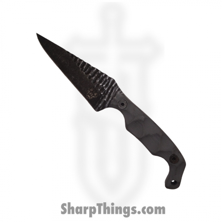 Stroup Knives – B5-GREY-G10 – Bravo 5 Full Tang Drop Point Fixed Blade Knife – 1095 G10 – Grey