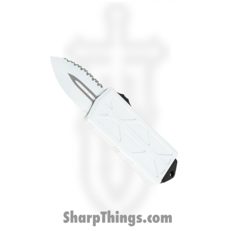 Microtech – 157-3ST – Stormtrooper Exocet OTF Money Clip Knife – D/E Partly Serrated – White