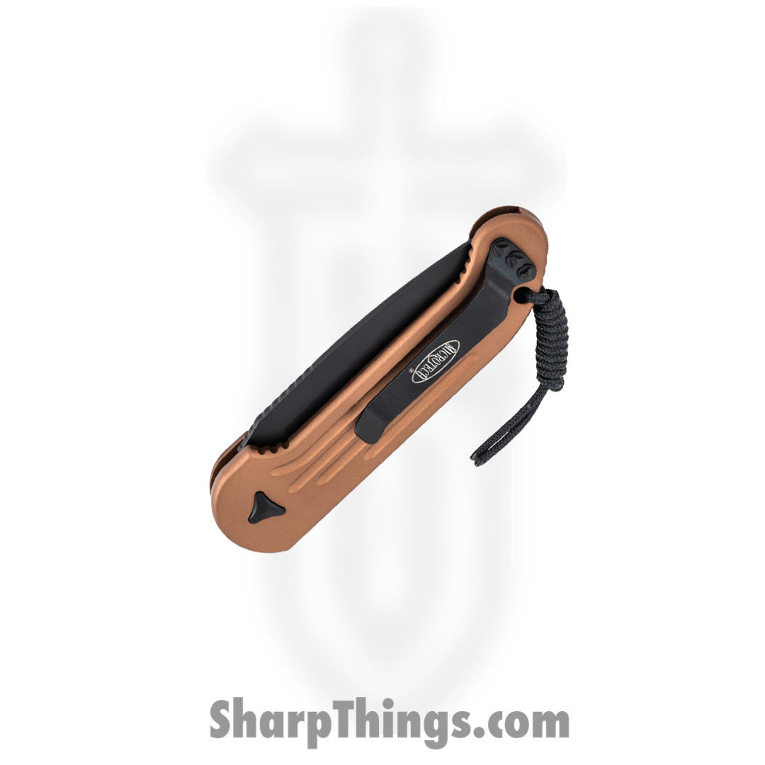 Microtech - 135-1TA - L.U.D.T. - Automatic Knife - Elmax, M390, 204P Coated Drop Point - 6061-T6 Aluminum - Tan - Image 4