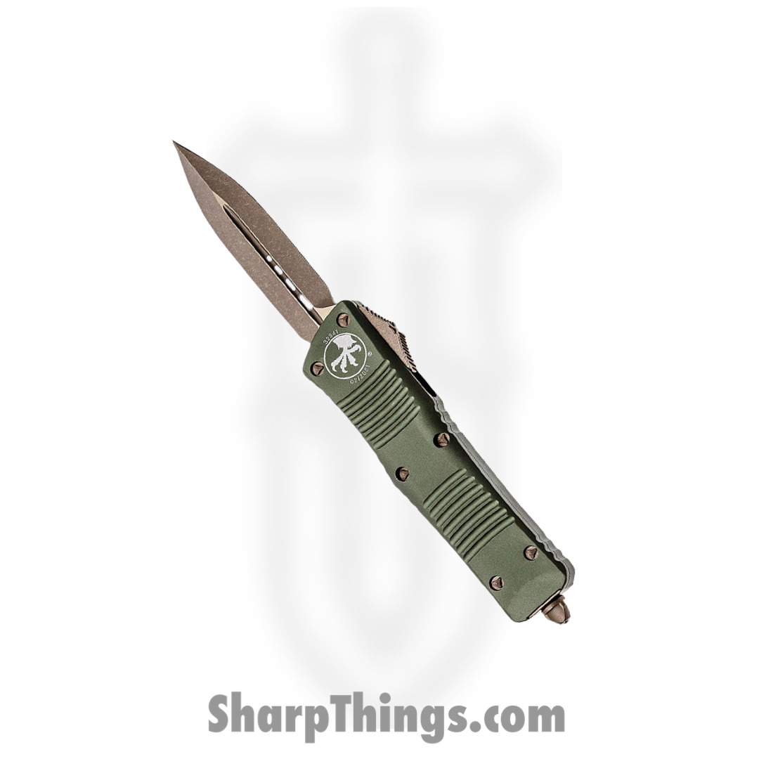 Microtech - 142-13APOD - Combat Troodon - OTF Auto - Elmax, M390, 204P Bronze Apocalyptic Dagger - 6061-T6 Aluminum - OD Green
