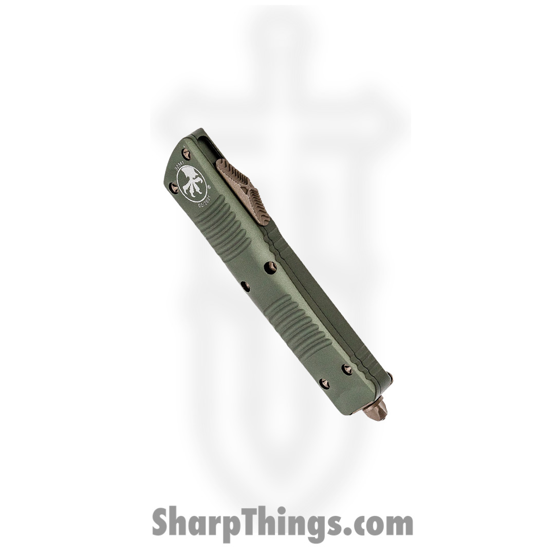 Microtech - 142-13APOD - Combat Troodon - OTF Auto - Elmax, M390, 204P Bronze Apocalyptic Dagger - 6061-T6 Aluminum - OD Green - Image 2