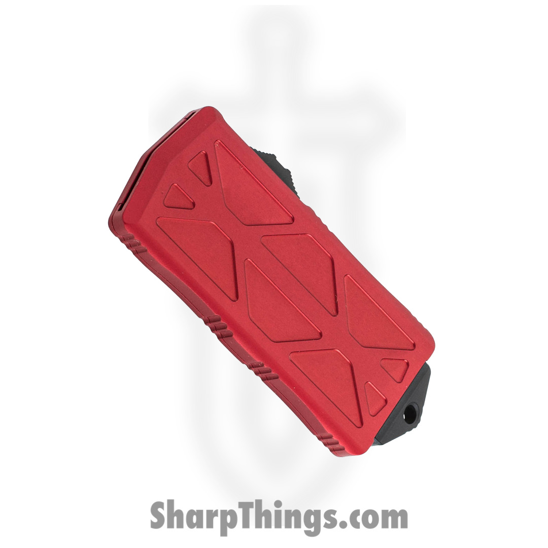 Microtech - 157-1RD - Exocet Money Clip - OTF Auto - Elmax, M390, 204P Coated Dagger - 6061-T6 Aluminum - Red - Image 3